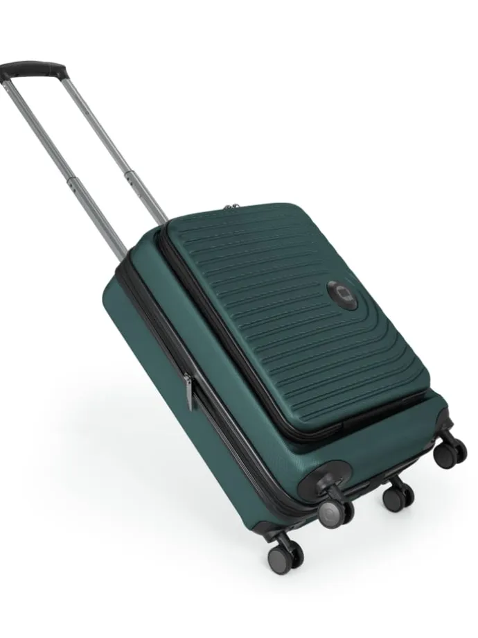 Mitte - Handgepäck-Trolley Toploader, Laptop-Fach, TSA in Waldgrün
