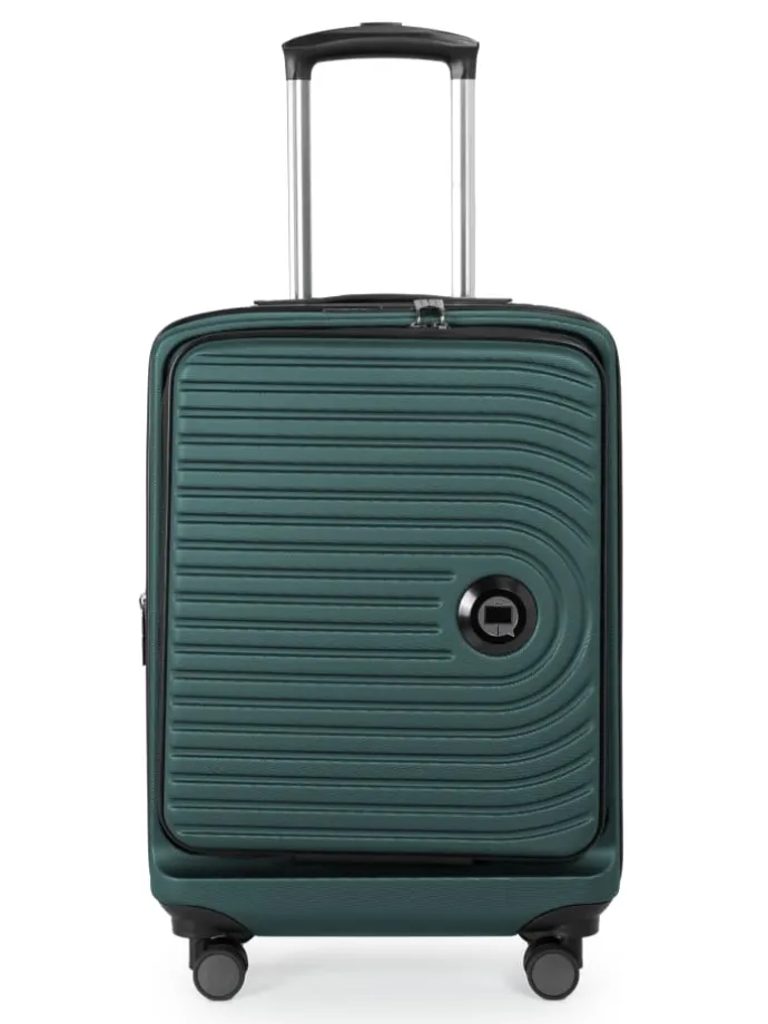 Mitte - Handgepäck-Trolley Toploader, Laptop-Fach, TSA in Waldgrün