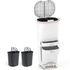 Mülleimer Küche 3 Fächer 2 x 12L & 14L in Weiß