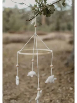 Mobile "Meereswelt" in beige