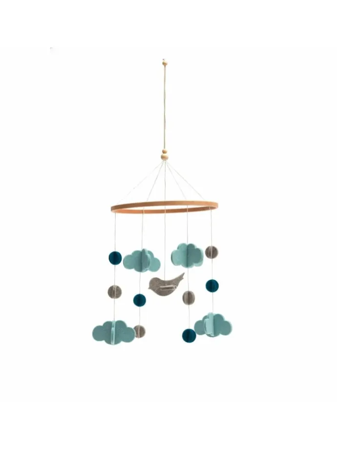Mobile Wolke in Blau