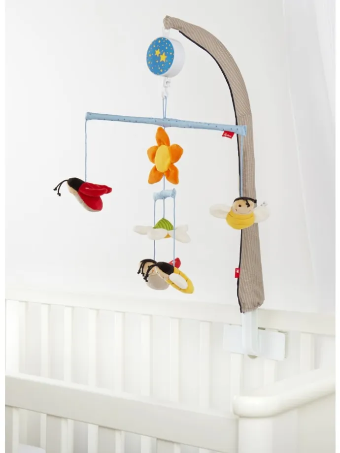 Mobilehalter mit Spieluhr "Brahm Wiegenlied" PlayQ in beige