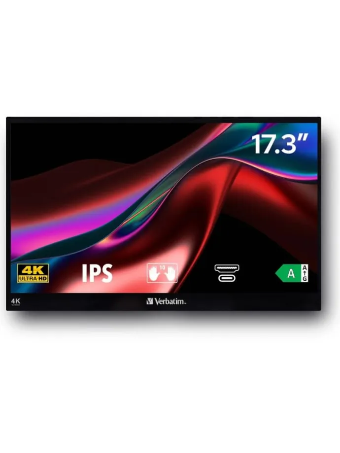 Mobiler 4K Touch-Monitor 17,3" Effizientes Arbeiten in Schwarz