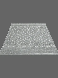 Moderner In-/Outdoor Teppich B in Grau