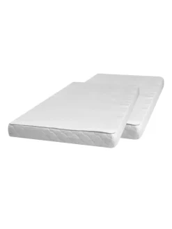 Molton-Betteinlage 50x90 cm 2er Pack in weiß