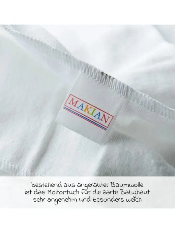 Moltontuch 5er Pack 80 x 80 - Weiß in weiss