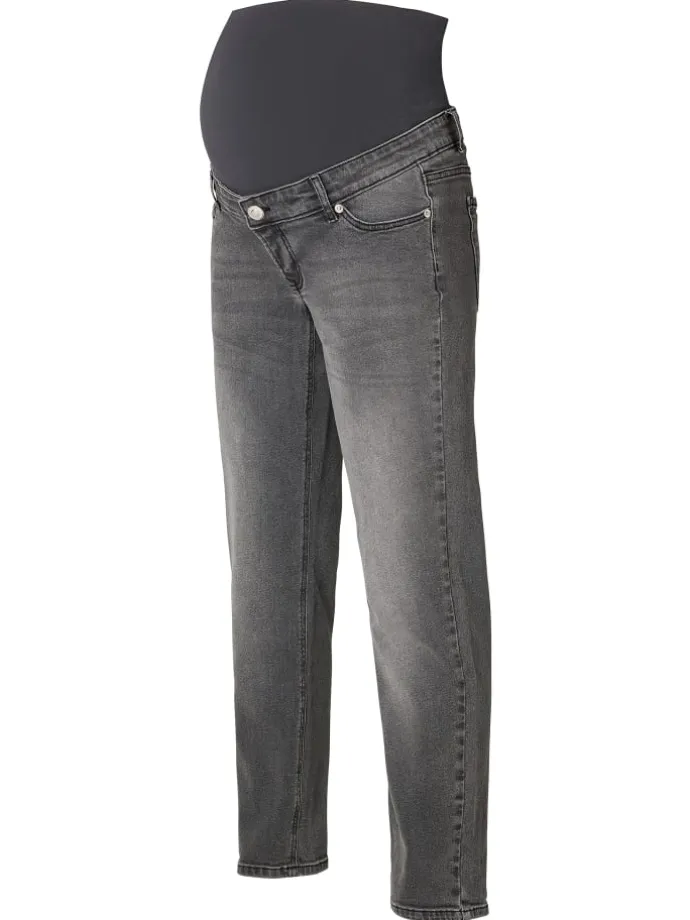 Mom Fit 7/8 Jeans Azua in Grey Denim