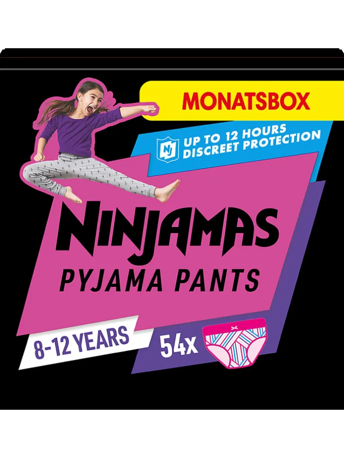 Monatspackung Windeln "Ninjamas", 8-12 Jahre, 27-43 kg (54 Stück)