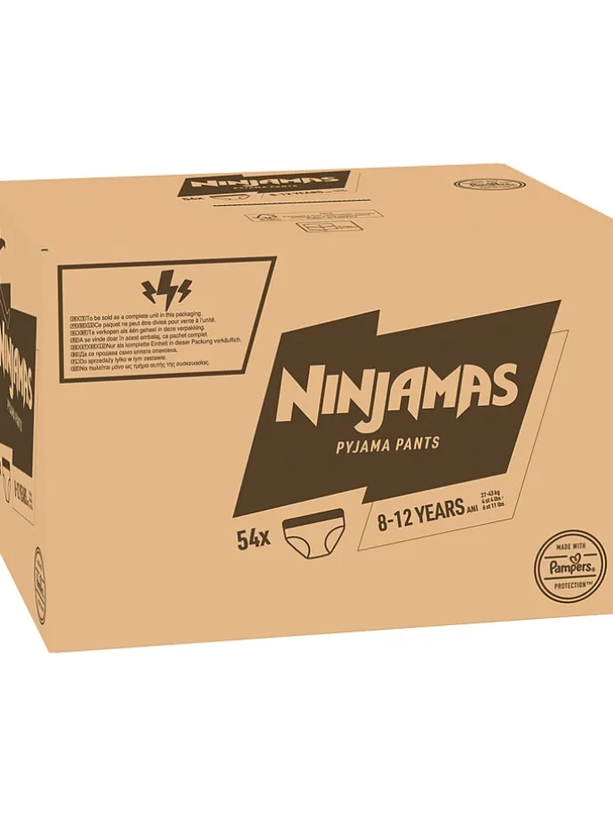 Monatspackung Windeln "Ninjamas", 8-12 Jahre, 27-43 kg (54 Stück)