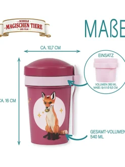 Müslibecher ''Die Schule der Magischen Tiere'' in Pink - 540 ml