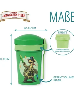 Müslibecher ''Die Schule der Magischen Tiere'' in Grün - 540 ml