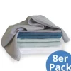 Mullwindel / Mulltuch 8er Pack 80 x 80 cm in gruen,grau