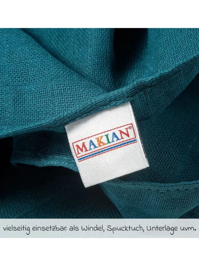 Mullwindel / Mulltuch 8er Pack 80 x 80 cm in gruen,grau