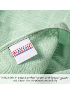 Mullwindel / Mulltuch 8er Pack 80 x 80 cm in gruen,grau