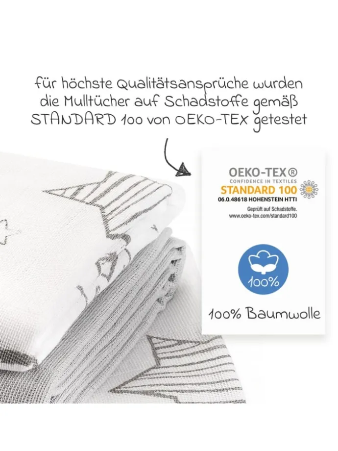 Mullwindel / Mulltuch 4er Pack 70 x 70 cm