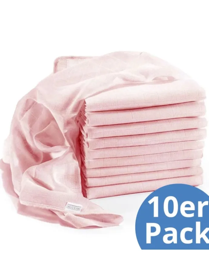 Mullwindel / Mulltuch 10er Pack 80 x 80 cm in rosa