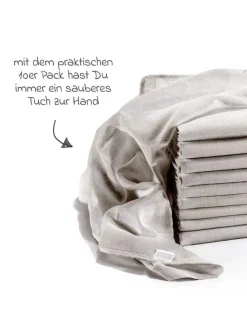 Mullwindel / Mulltuch 10er Pack 80 x 80 cm in grau