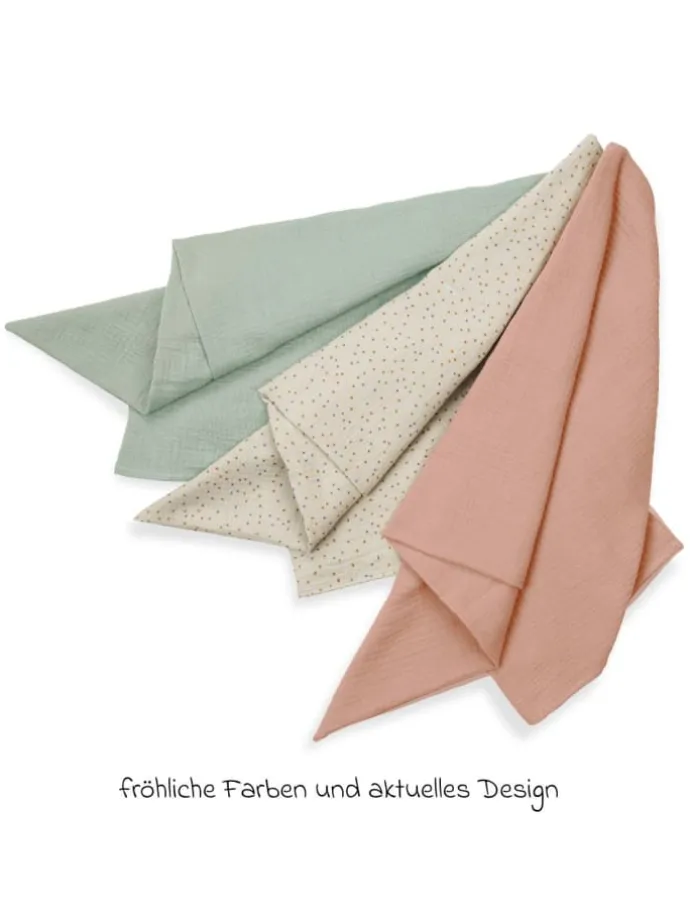 Mullwindeln / Mulltücher / Spucktücher Cuddle in gruen,rosa