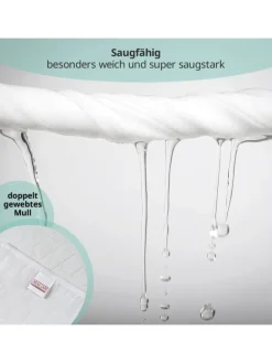 Mullwindeln / Mulltücher / Spucktücher - in weiss