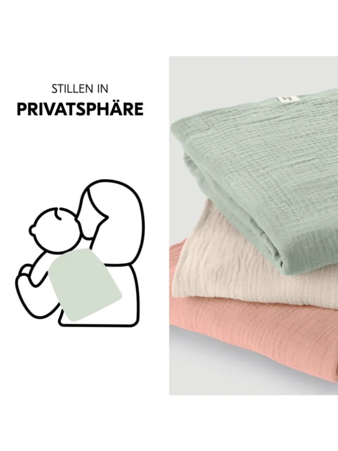 Mullwindeln / Mulltücher / Spucktücher Cuddle in gruen,rosa