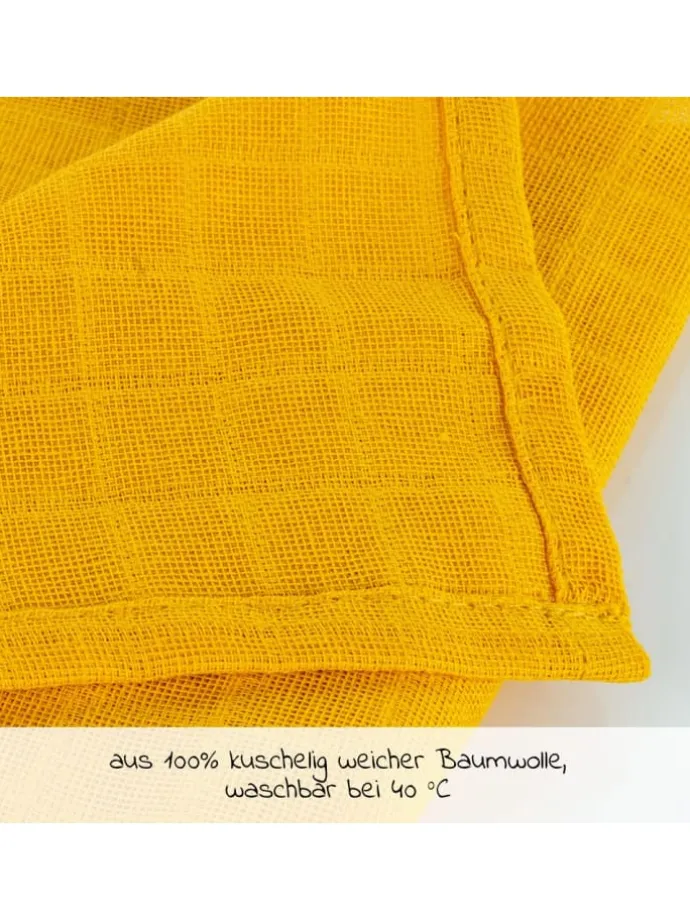 Mullwindeln / Mulltücher / Spucktücher OEKO-TEX® in gruen,gelb