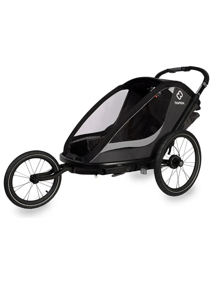 Multifunktionsanhänger "Cocoon Twin" in Grau/ Schwarz