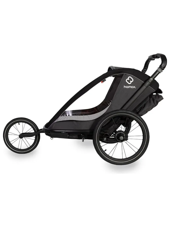 Multifunktionsanhänger "Cocoon Twin" in Grau/ Schwarz