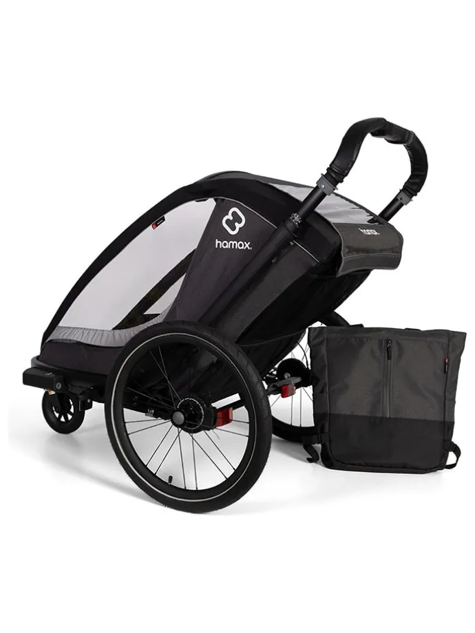Multifunktionsanhänger "Cocoon Twin" in Grau/ Schwarz