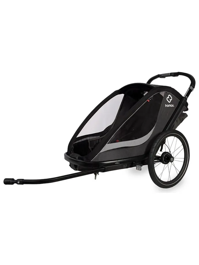 Multifunktionsanhänger "Cocoon Twin" in Grau/ Schwarz