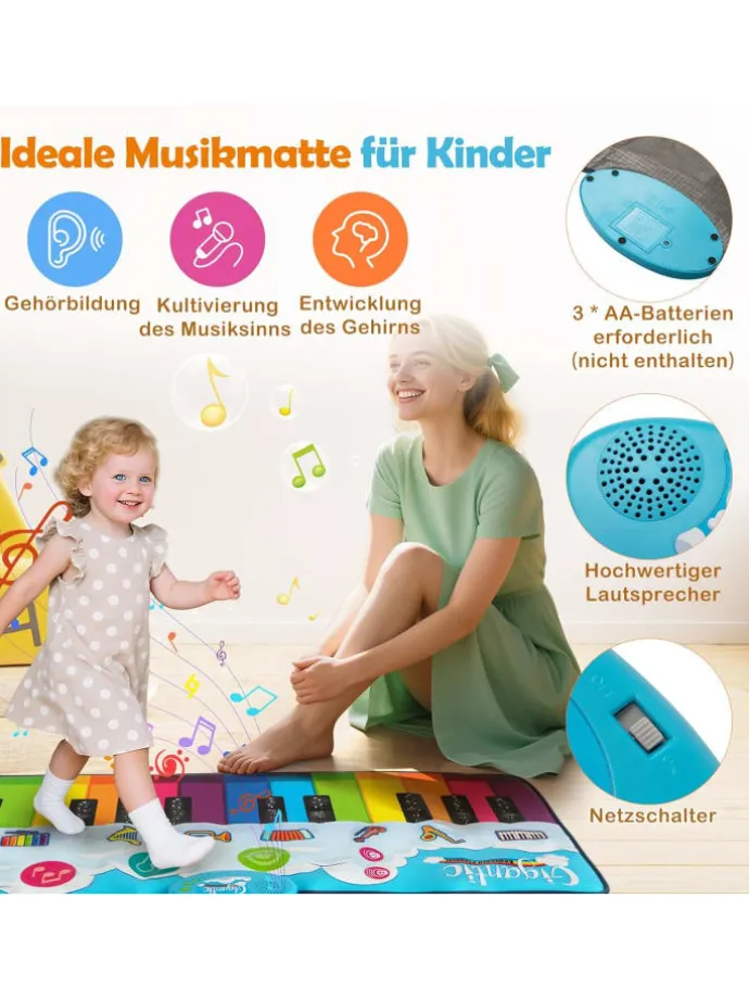 Musikmatte Kinder in Bunt