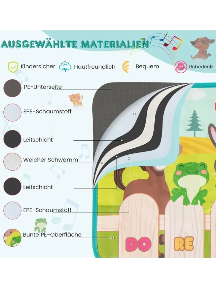 Musikmatte Kinder in Bunt