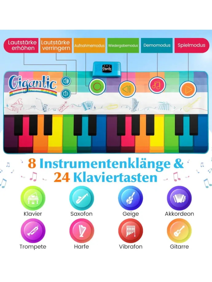 Musikmatte Kinder in Bunt