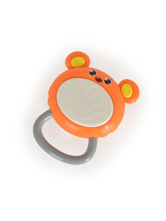 Musikspielzeug Trommelbär in orange