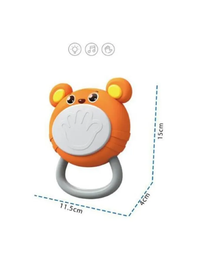 Musikspielzeug Trommelbär in orange
