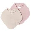 Musselin Lätzchen-Set Altrosa & Beige