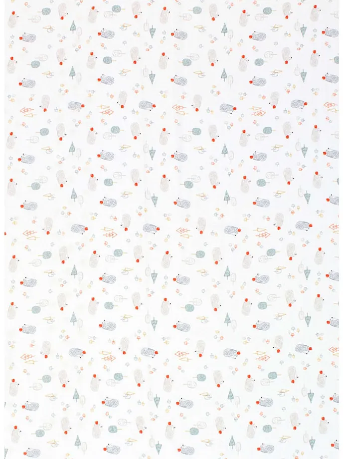 Musselin-Decke "Igel" in Weiß - (L)120 x (B)120 cm