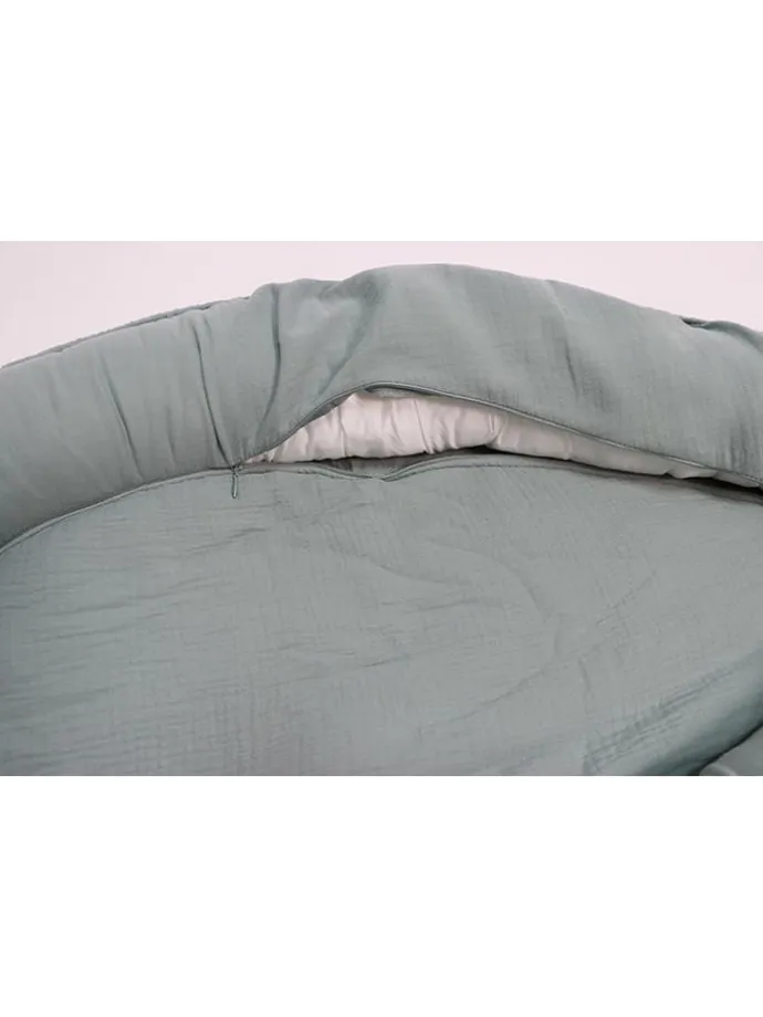 Musselin-Kuschelnest in Grün - (L)80 x (B)40 cm