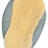 Musselin-Kuschelnest mit Lammfelleinlage "Mouton" in Grün - (L)80 x (B)40 cm