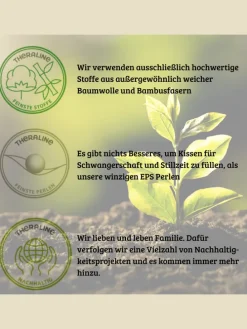 Musselinmond Stillkissen 140 x 27 cm TOP in Salbei