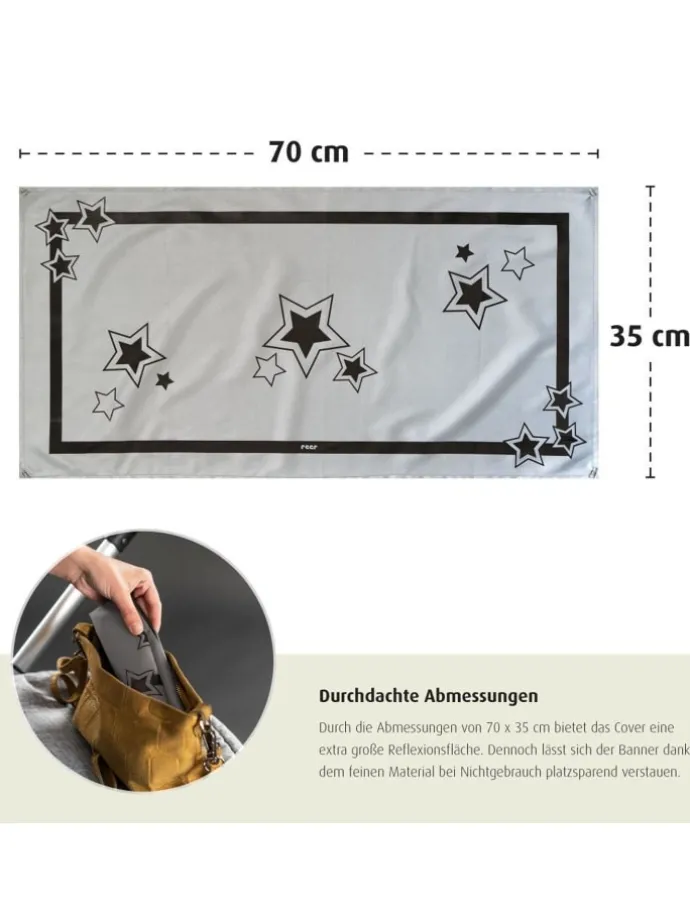 MyBuddyGuard Kinderwagen-Reflektor-Banner in Weiß ab 0 Monate