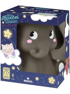Nachtlicht "Kleine Kuschelhelden: Elefant" in Grau