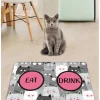 Napfunterlage in Pink/ Grau - (L)40 x (B)60 cm