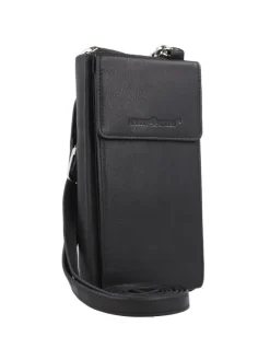 Nappa Handytasche RFID Leder 8 cm in schwarz