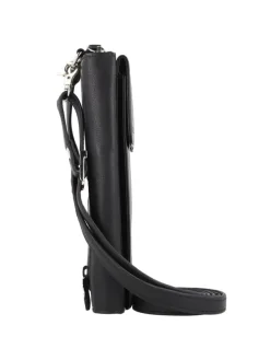 Nappa Handytasche RFID Leder 8 cm in schwarz