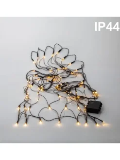 Netz LED-Lichterkette ,Akku, Batterie, warmweiß, outdoor, 80 LEDs, 15