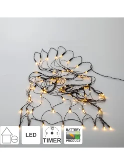 Netz LED-Lichterkette ,Akku, Batterie, warmweiß, outdoor, 80 LEDs, 15