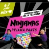 Ninjamas Pyjama Pants Herzen, 60 absorbierende Nachthöschen, 7 Jahre, 17kg-30kg