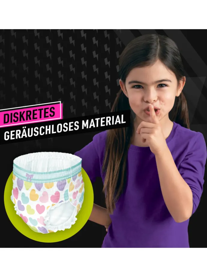 Ninjamas Pyjama Pants Herzen, 60 absorbierende Nachthöschen, 7 Jahre, 17kg-30kg
