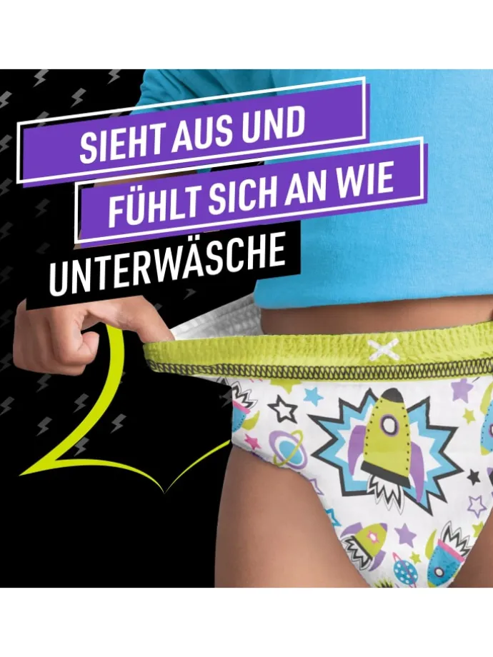 Ninjamas Pyjama Pants Raumschiff, 60 absorbierende Nachthöschen, 7 Jahre, 17kg-30kg