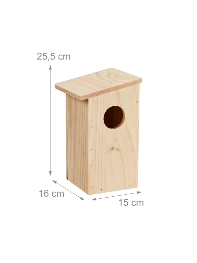 Nistkasten in Natur - (B)15 x (H)25,5 x (T)16 cm